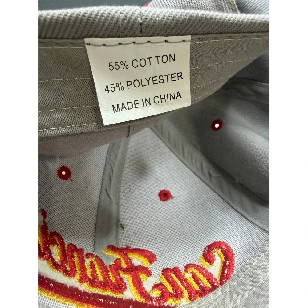 San Francisco‎ Baseball Cap Mens Grey Red Flame Brim Adjustable OSFM
